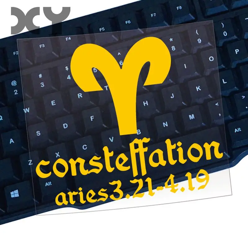 XY High Quality Car Modeling Reflective Motorcycle Sticker 12 Constellation Aries Waterproof Bumper Car Sticker