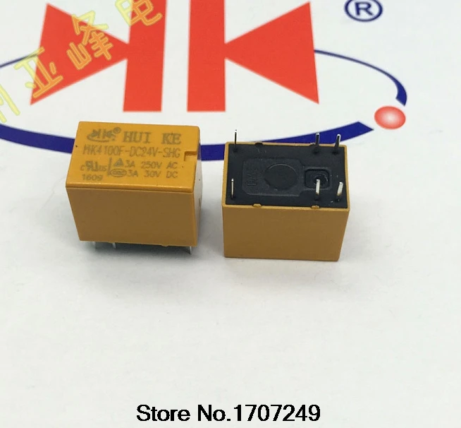 

Free Shipping 100% new original relay 50pcs/lot signal relay HK4100F-DC24V-SHG 3A/250VAC30VDC 6PIN