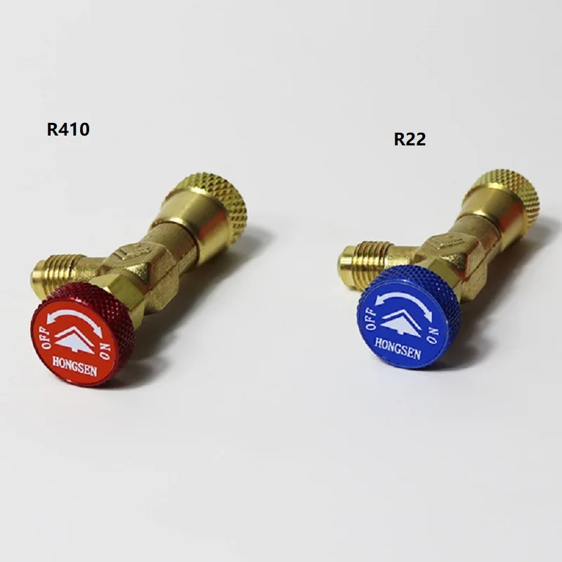 New 2pcs plus liquid safety valve R410A R22 air conditioning refrigerant 1/4 