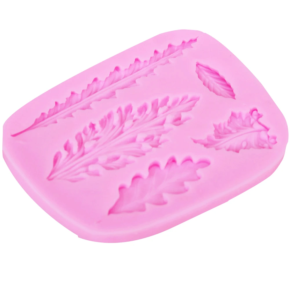 1pcs Seaweed Leaves Silicone Molds for Chocolate Gumpaste Surgarcraft Icing Handmade Tool Epoxy Fondant Chocolate Moulds M311
