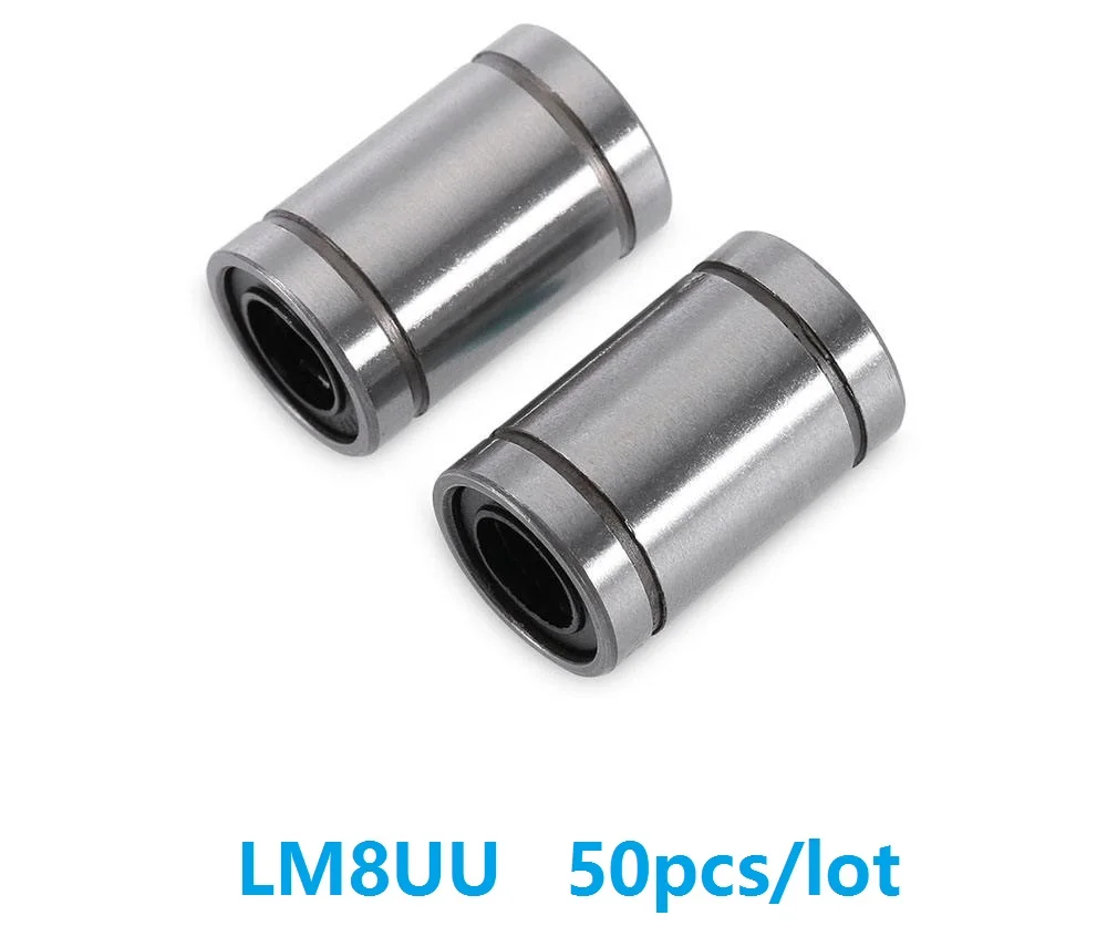 

50pcs/lot LM8UU linear bearing 8mm 8x15x24 mm linear ball bushing linear motion bearings for 3D printer parts linear guide