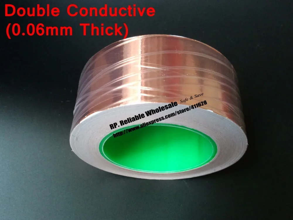 

(0.06mm thick) 55mm*30M Single Glue, Double Sides Conducting Copper Foil Tape, Eliminate Electromagnetic Interference