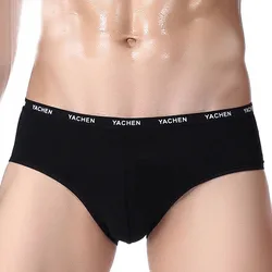 Heißer Bambus Faser Männer Atmungsaktive Unterwäsche Sexy Komfortable Solide Briefs Hohe Elastizität Männlichen Unterhose Cueca Calzoncillos