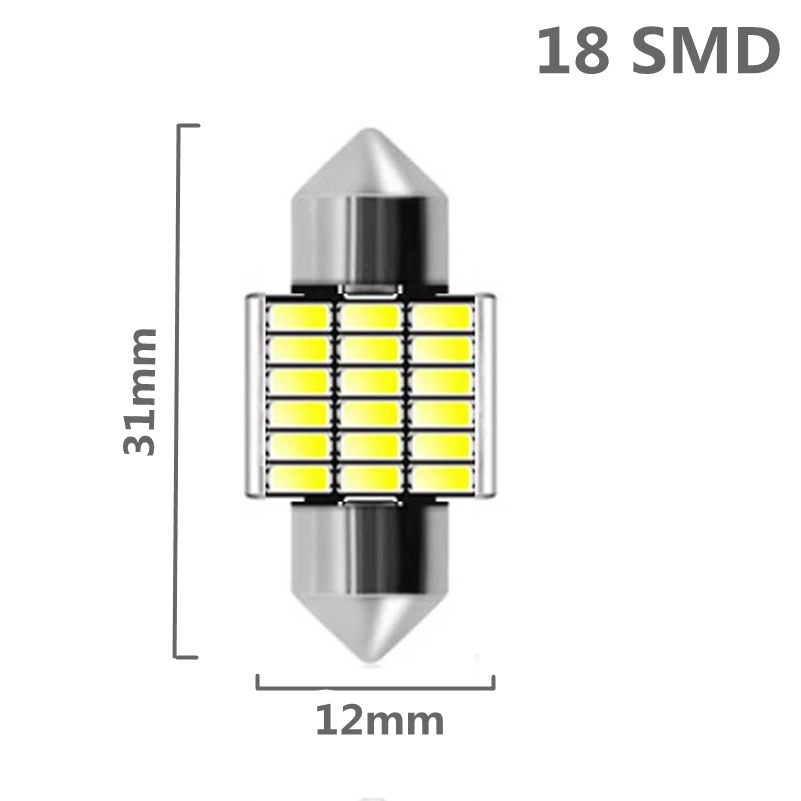 31mm 36mm 39mm 41mm C5W C10W Super Bright 18 27 30 33 SMD 4014 LED Car Festoon Lights Canbus Error Free Interior Doom Lamp Bulb