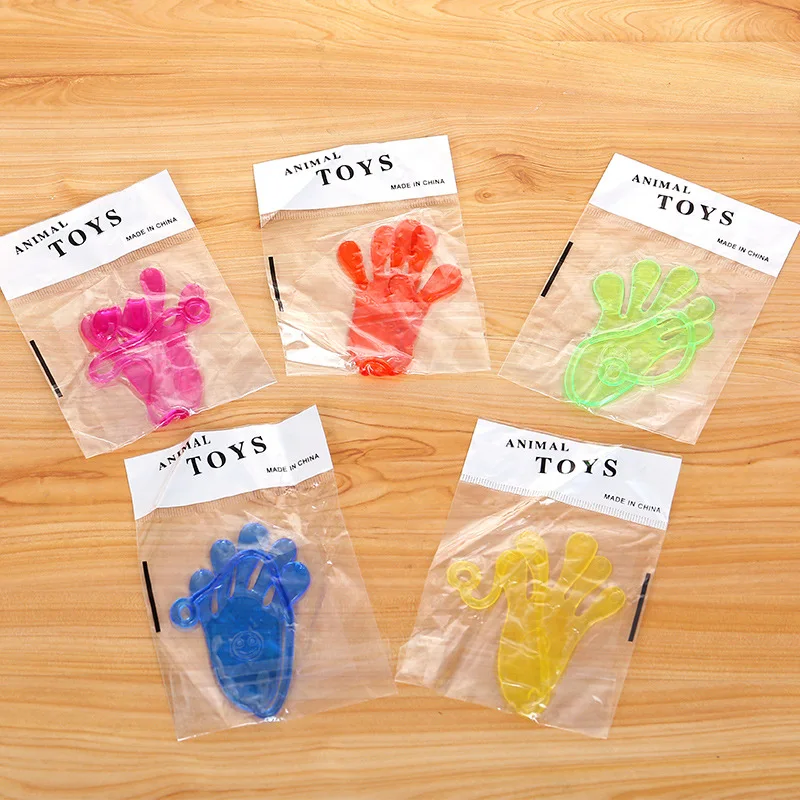 5Pcs Leuke Glitter Sticky Hands Gags Funny Volwassen Gadget Bananasplit Gag Minnaar Geschenken Speelgoed Voor Kinderen Baby Kids