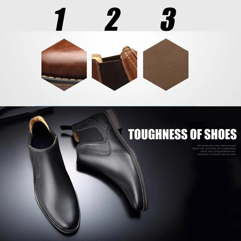 ZFTL New Men Chelsea Boots Handmade shoes Cow Leather Big size Men Ankle Boots Slip-on man Casual boots male boots  2023