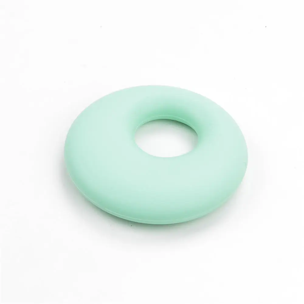 Silicone Ring Pendant BPA Free DIY Baby Teether 1pc Teething Necklace Food Grade Silicone Baby Teething Toys For Pacifier