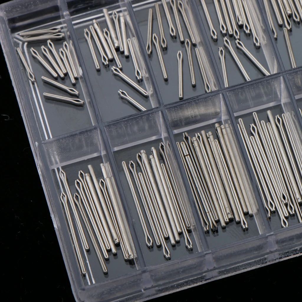 180pcs Professional Stainless Steel Watch Band Spring Bar Strap Link Cotter Pins Assortment 8mm-25mm for Watchmaker Tools