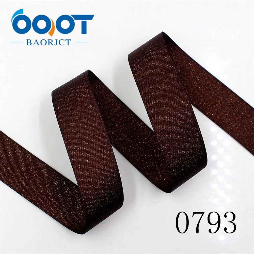 OOOT BAORJCT 1712292 25mm 10 yards Double-sided gold ribbon Thermal transfer Printed grosgrain Wedding Accessories DIY  material