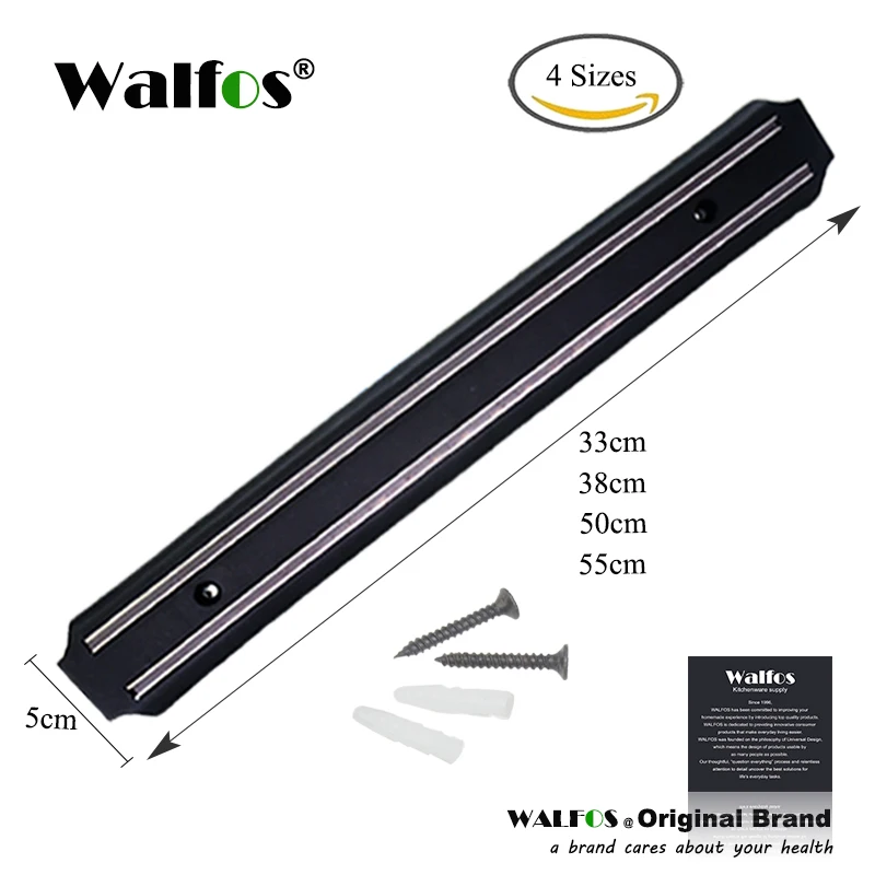 Walfos High Quality Magnetic Knife Holder Wall Mount Black ABS Placstic Block Magnet Knife Holder For Metal Knife