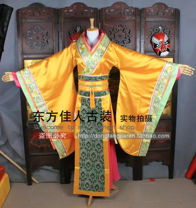 New TV Play Legend of XiShi Beauty Aesthetic Embroidery Hanfu Quju Yellow Costume