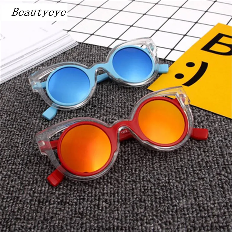 

Beautyeye Kid Sunglasses Children Boys Girls Cool Cute Mirror Baby Frame 100% UV400 Anti-UV Fashion Eyewear Sun Glasses UV400