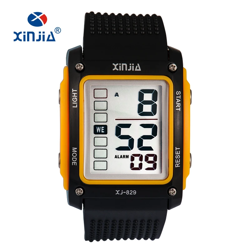 XINJIA Fashion Big Number Casual Sports Digital Watches For Men Children Outdoor Running 30m Waterproof Military Kids Fitness