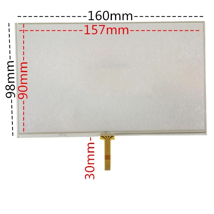 

New 7 inch navigation touchscreen E lu hang 160*98 portable navigation DVD touch screen welding port