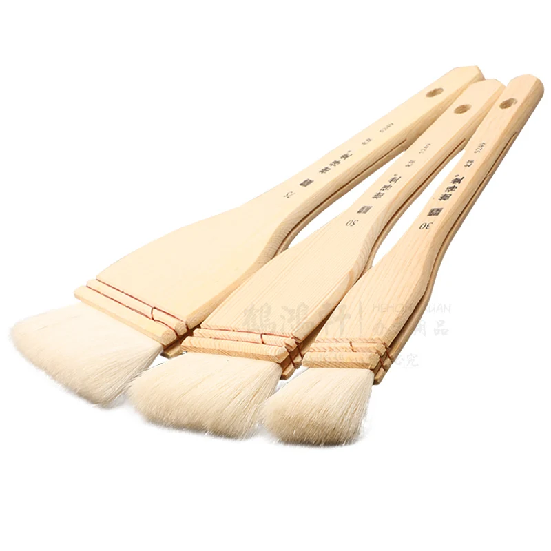 3 pcs/set Bottom lines brush Different Size Chinese paint,gouache,backgroud brush thickening wool plate brush Art Supplies