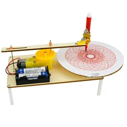 Creative DIY Puzzle Assembled Kits Kids Handmade Graffiti Toy Simple Science Gizmo Physics Experiment Resources Electric Plotter