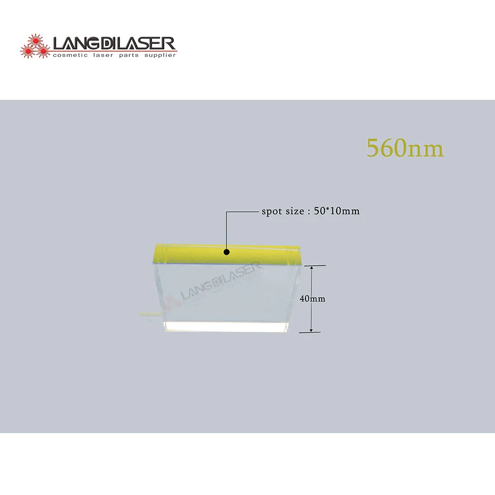 

size : 50*10*40 / spot size : 50*10 / wavelength : 560nm ~1200nm / ipl filters / EPL filter / IPL-Laserfilter 640nm