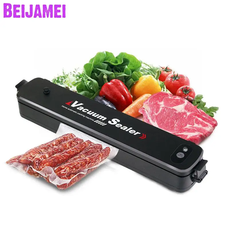 Beijamei 220V 110V Electric Vacuum Food Sealers Home Commercial Vacuum Sealing Fresh Packaging Machine Food Saver Packer