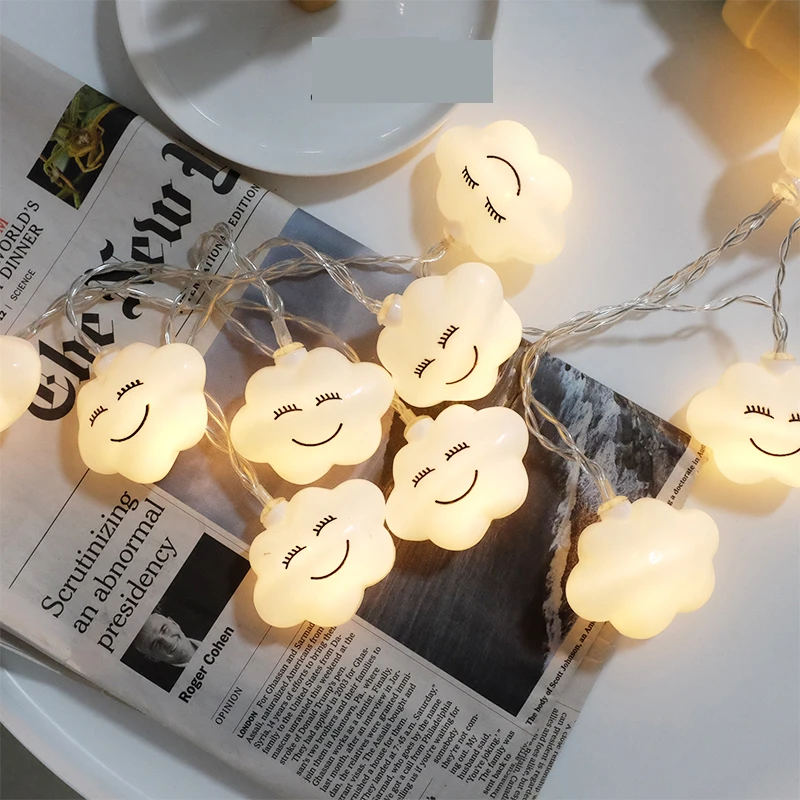 LED Cloud String ไฟแบตเตอรี่ Powered ในร่มแสงสำหรับ Garden, Party,งานแต่งงาน,ห้องนั่งเล่น,garland Home Decor