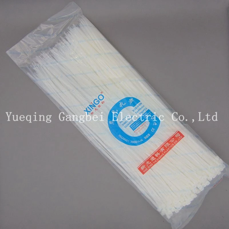 Nylon cable ties XGS-400M 5x400 self-locking type cable ties of plastic strapping band beam line with