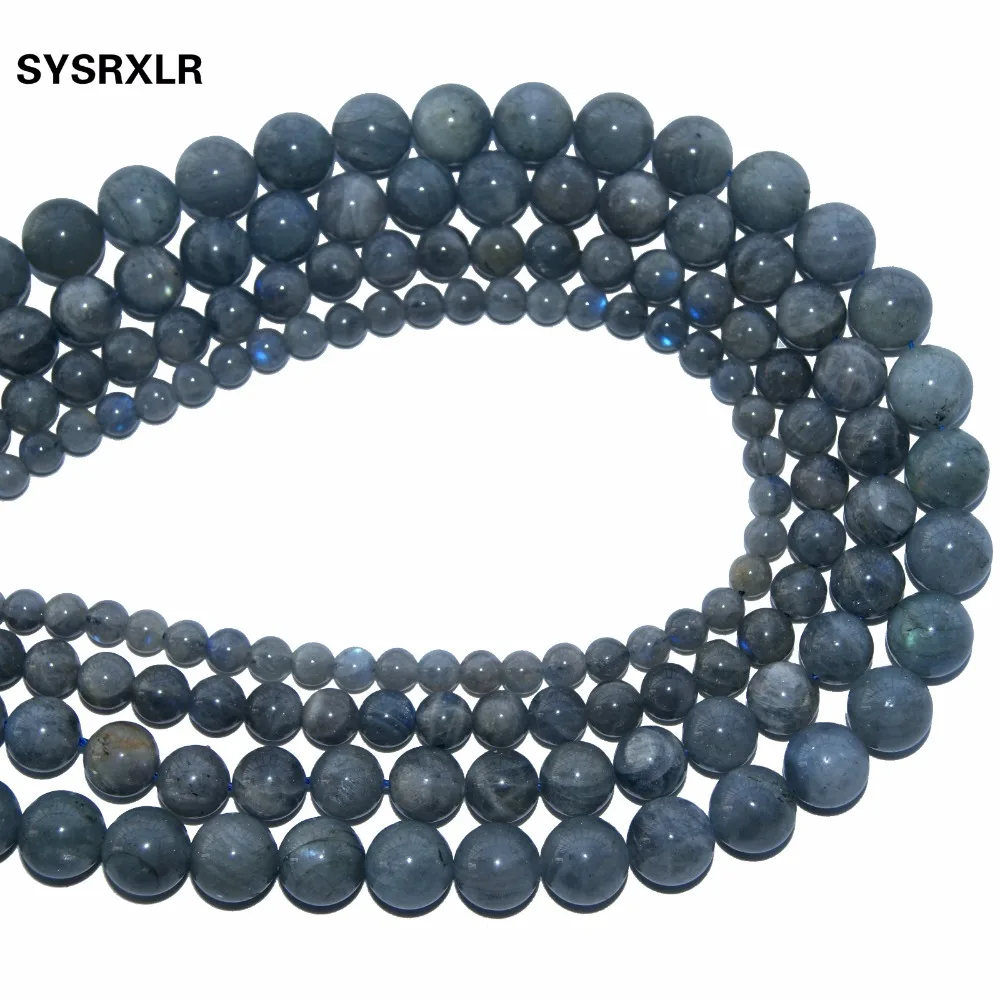 

Free Shipping AAA Natural stone beads Grey Labradorite Round Loose Beads For Jewelry Making DIY Bracelet Necklace 6 8 10 12MM