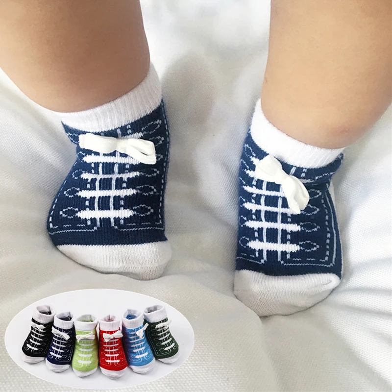 Newborn Socks Cotton Cute Baby Socks Short Thick Boys Girls Baby Feet Wear Kids Toddler Socks Shoes Accessories Colorful Summer