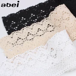 10.5cm width 1Yard White Black Cotton Lace trims Furnishing Wrap knitting Embellishments for clothes hometexile diy Accessories