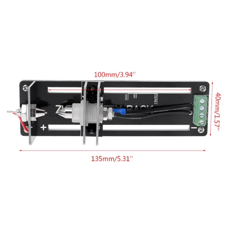 4 Wire Holder Resistance Capacity Test Stand Holder For 18650 26650 AAA Button Batteries Tester