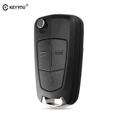 KEYYOU 2 pulsanti Flip pieghevole portachiavi portachiavi per Vauxhall Opel Corsa Astra Vectra Signum custodia portachiavi per auto