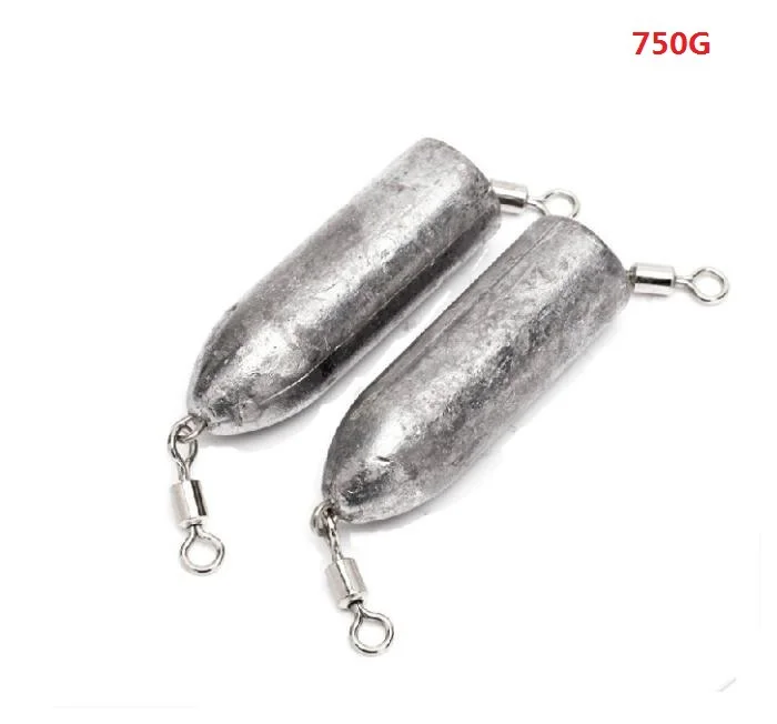 

1pc Top quality 750g bullet fishing lead sinkers saltwater fishing weight