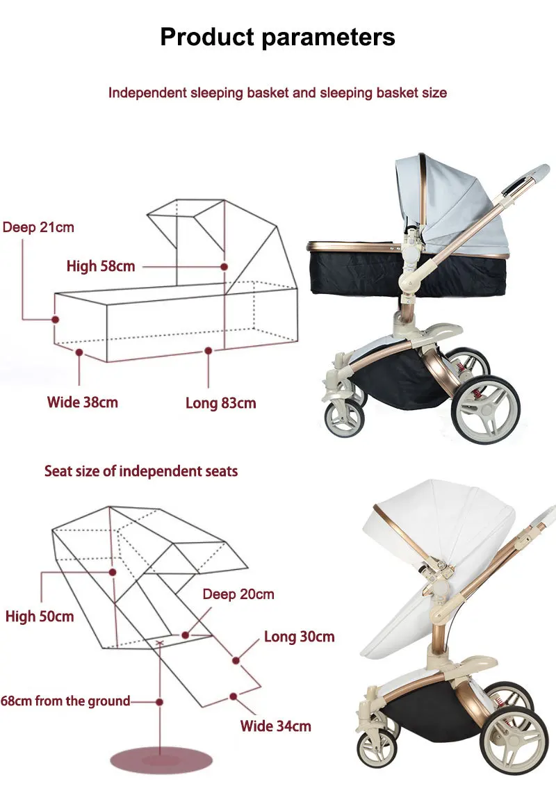 Free SHIPPING Gift for Baby stroller 3 in 1 Fashion Carriage European Pram Suit for Lying and Seat 7kg carrying capacity 25 kg