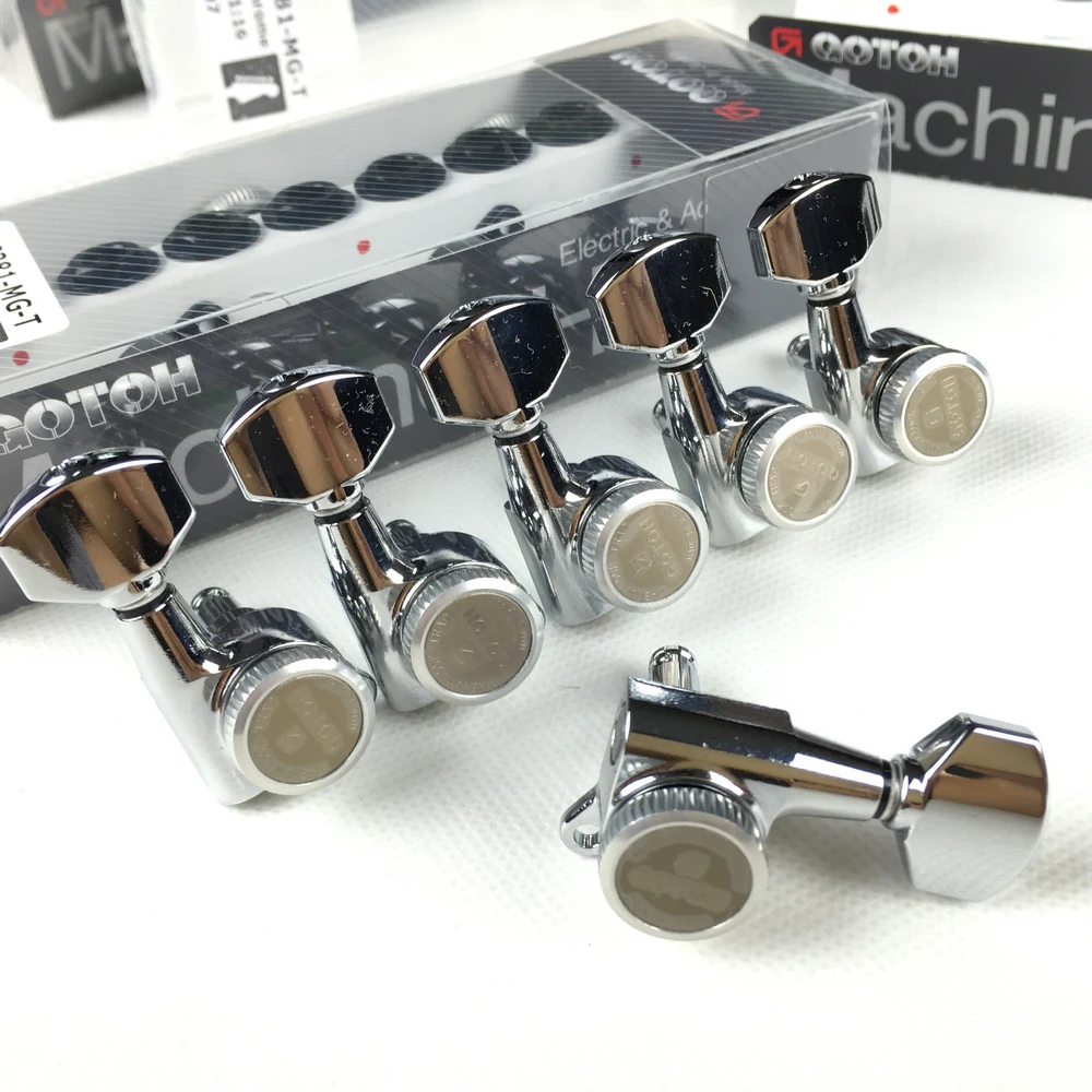 Original GOTOH SG381-07-MGT Electric Guitar Locking Machine Heads Tuners ( Chrome Black Gold Silver ) Tuning Peg MADE IN JAPAN