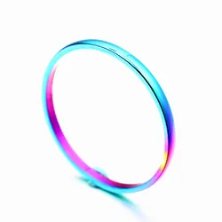 Rainbow Rings for women Blue Zink Filled Wedding Ring Set Anillos Mujer Bijoux Bagues Femme 2MM JR2201