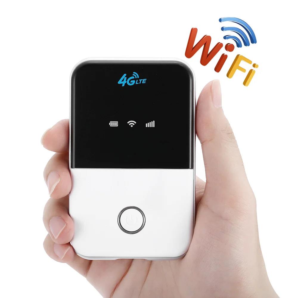 2100mAH Battery 3G/4G Wireless Router Car Mobile Wifi Hotspot Broadband Mifi with SIM Card Slot Support 10 wifi Sharing