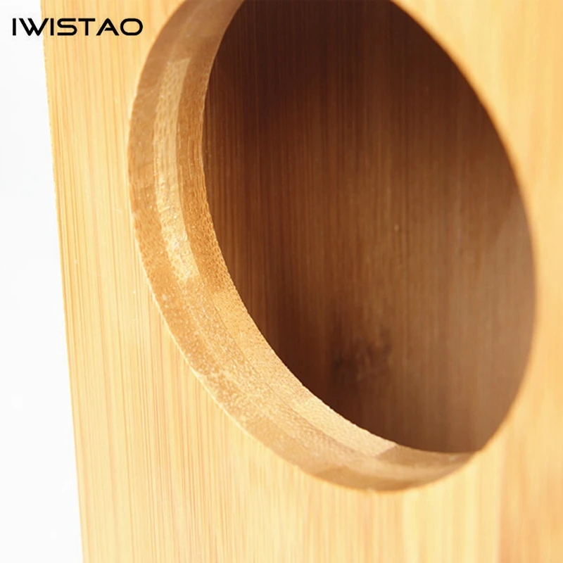 IWISTAO HIFI 4 Pollici Altoparlante Gamma Completa Armadietto Vuoto Invertito 1 Pair Finito di Legno di Bambù per il Tubo Amplificatore