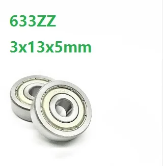 

50pcs/100pcs 633ZZ 633-ZZ 633 ZZ Z 633Z 3*13*5mm Double cover Deep Groove Ball bearing Miniature Mini Ball Bearings 3x13x5mm