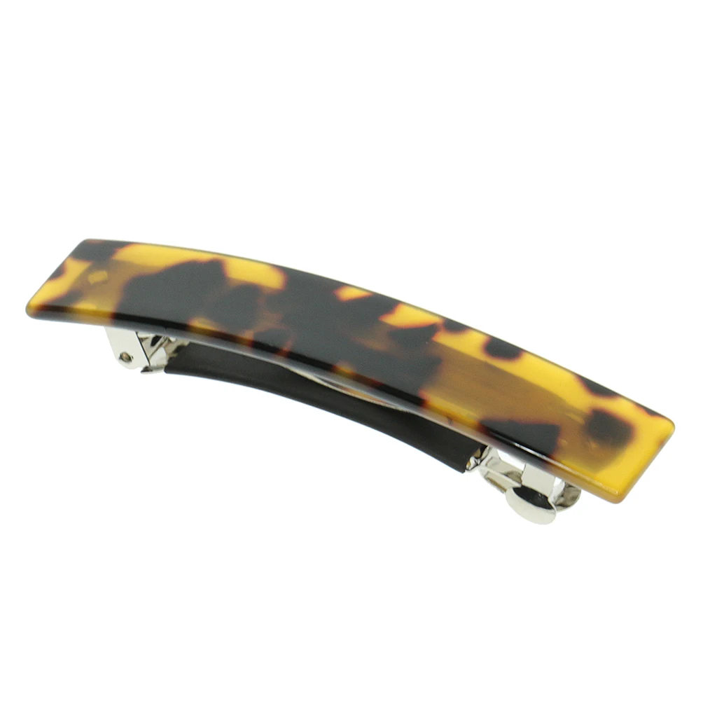 French Style Acetate Leopard Hair Clips for Women Trendy Automatic Barrette Hair Clips Pins Hair