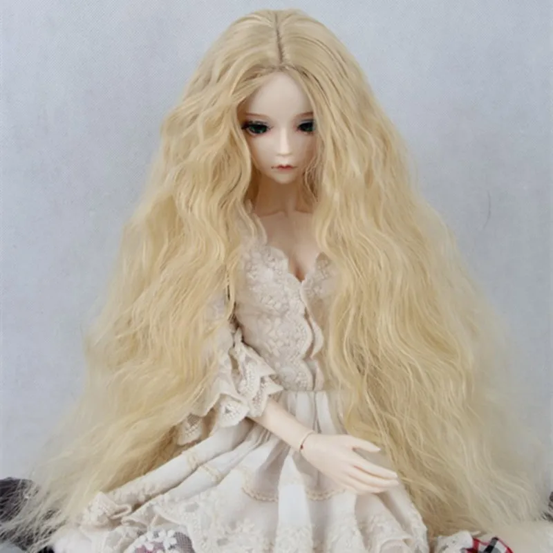 BJD / SD Doll Wigs Vampire /  Chloe Male / Female Dolls Gold Long Curly 1/3/1 / 1/6 Immediately shipped