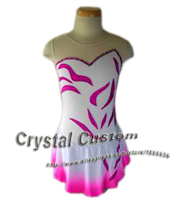 Custom  Figure Ice Skating Dresses Adult With Spandex Graceful New Brand Ice Skating Competition Dress DR2614