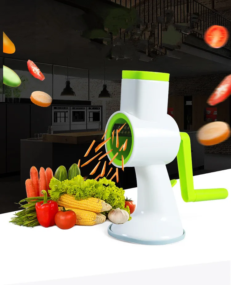 

1PC Manual Mandoline Slicer Vegetable Chopper Cutter Onions Potato Carrot Grater Slicer with 3 Stainless Steel Blades OK 0522
