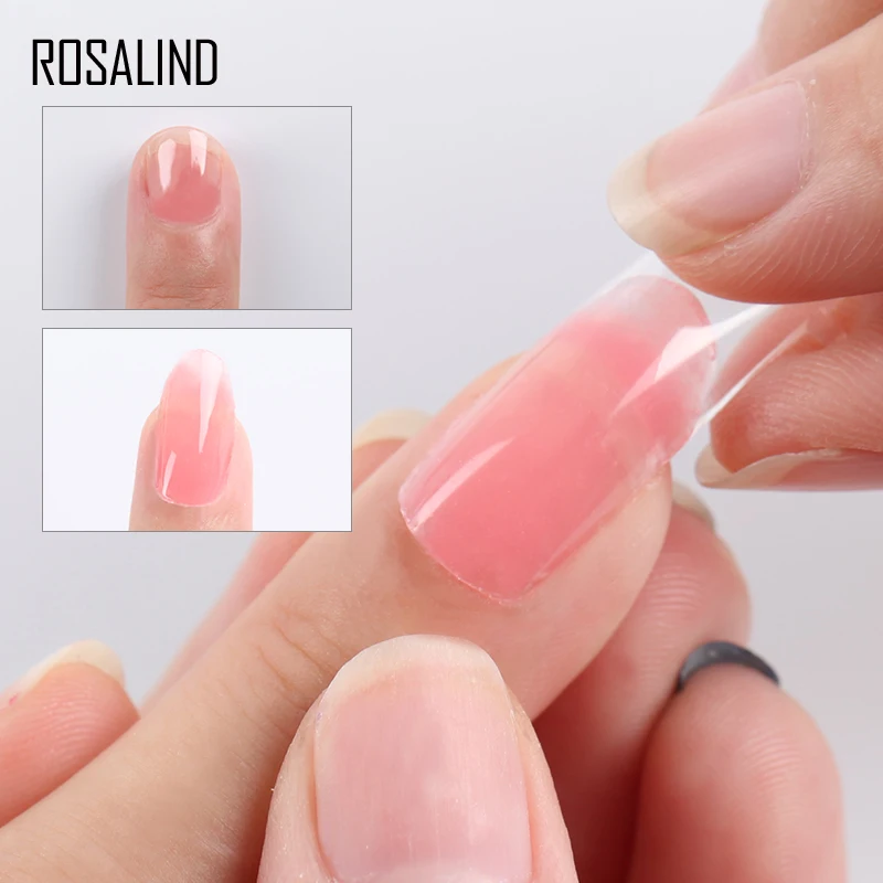 ROSALIND 15ml Poly for Gel Nail Extension Crystal Builder Nail Polish Semi Vernis Permanent UV LED Poly Vanish Gel Hybrid Polish