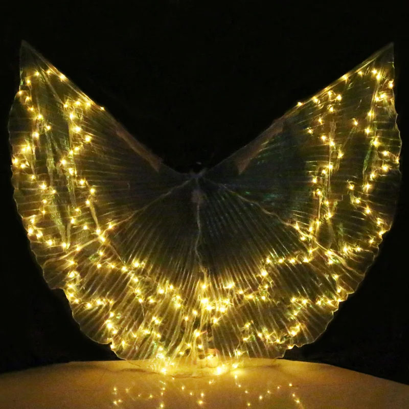 Adults Colorful LED Dance Props ISIS Wings Belly Dance Professional Dance Accessory Belly Dance LED Wings Without Sticks Bag