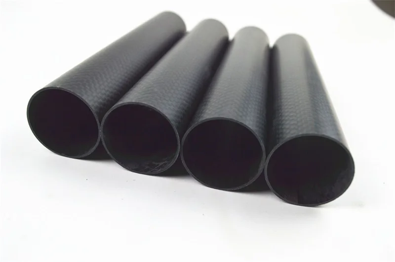2pcs/lot 60MM OD x 57MM ID x 500MM100% Roll 3k Matte plain weave Carbon Fiber tube Quadcopter arm Hexrcopter 57*60mm