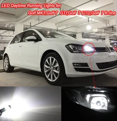 2x Xenon White Error Free PW24W LED Replacement Bulb For Golf MK7 Golf VII rline Golf 7 For Car styling Daytime Running Lights