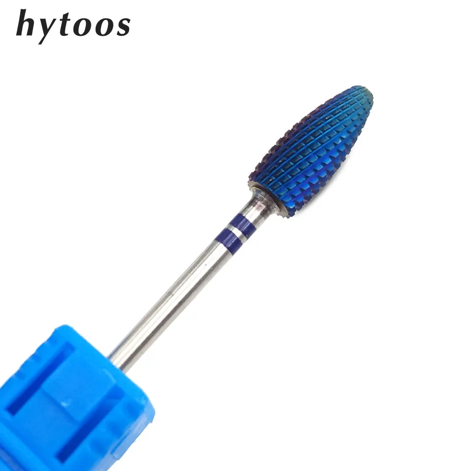 HYTOOS Blue & Rainbow Nail Drill Bit Set