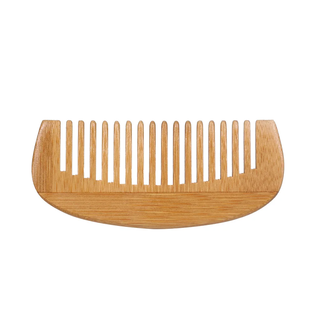 1Pc Natural Bamboo Wooden Portable Hair Comb Massage Scalp Anti-static Men\'s Beard Comb 12*5.2cm Women Hair Styling tool