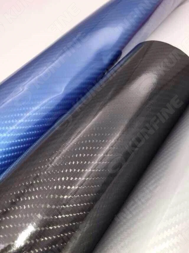 

Car Styling Wrap Glossy Black 5D Carbon Fiber Vinyl Car Vinyl film Body Sticker Car Wrap With Air Free Bubble 1.52*20M /Roll