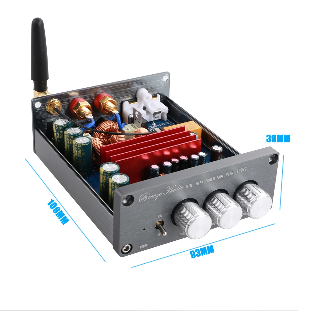 Hi Fi College HC100B Bluetooth Amplifier TPA3116D2 NE5532P Audio Digital Power Amplifier 100W * 2