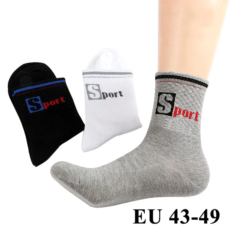 5 Pairs Men's Socks Big Large Plus Size 45,46,48,49 Male Sock Crew All-match 4 Seasons Durable Deodorant Socks Meias Calcetines