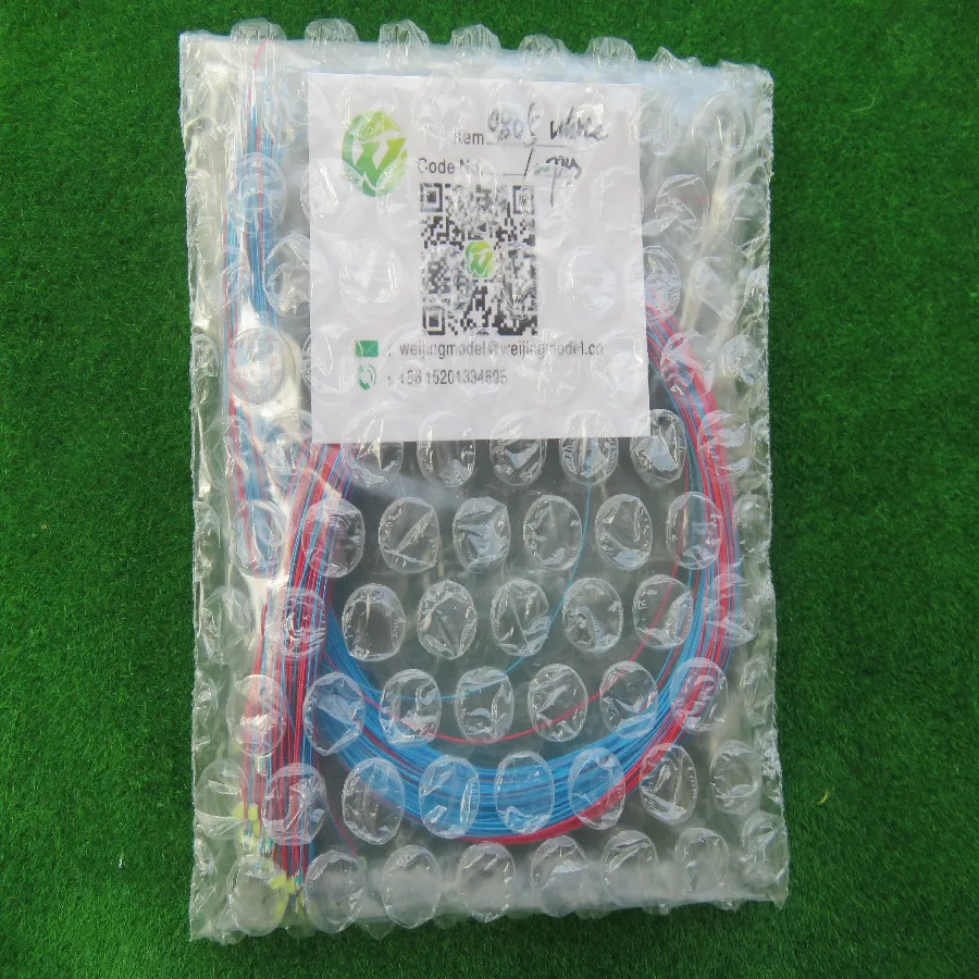 100pcs/lot 0402 0603 0805 1206 SMD Model Train HO N OO Scale Pre-soldered Micro Litz Wired LED Leads Wires 30cm